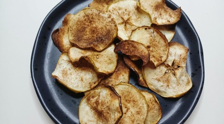 chips de manzana en freidora sin aceite